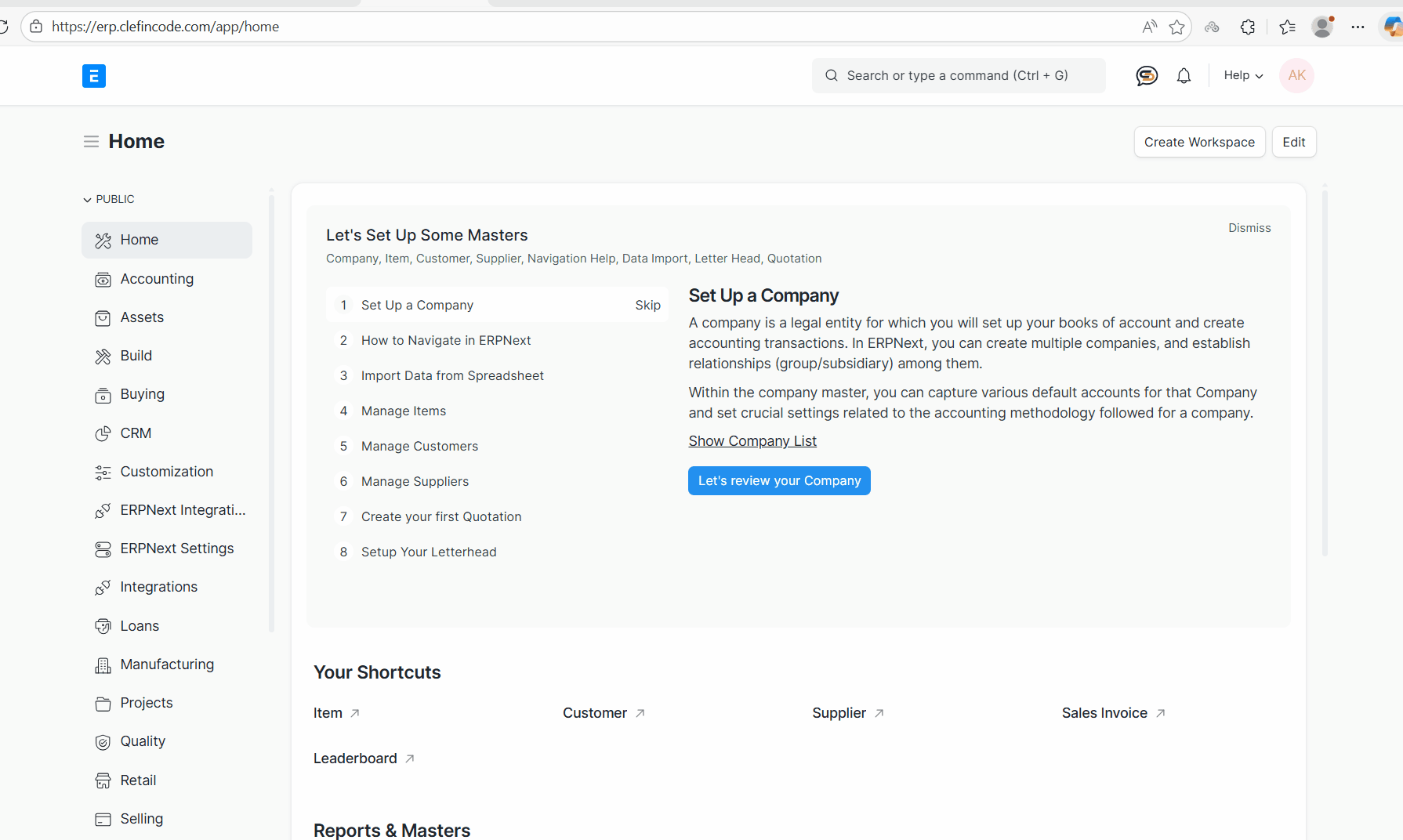Create ClefinCode Template
